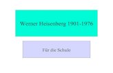 Werner Heisenberg 1901-1976 · Werner Heisenberg behält bis zuletzt sein „Vertrauen in die zentrale Ordnung“, das sich „überall gegen Kleinmut und Müdigkeit durchsetzt“.