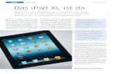 Aktuell MAXI iPAD iPadWelt 02/2013 Das iPad XL ist da · Das iPad 2 und das iPad Mini bleiben bei 16 bis 64 Gigabyte. So viel passt auf das iPad XL Real werden aus 128 GB formatiert