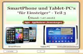 SmartPhone und Tablet-PC‘s€¦ · *für Einsteiger* - Teil 3 (Stand: 7.07.2016) SmartPhone Tablet-PC Apps – Applikationen (Anwendungen) 11.07.2016 - 2 - APP‘s für SmartPhone
