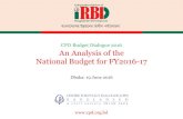CPD Budget Dialogue 2016 An Analysis of the National ...cpd.org.bd/.../06/An-Analysis-of-the-National-Budget-for-FY2016-17.pdf · Overall revenue collection in FY16 may fall short