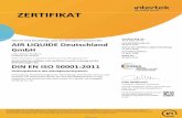 50001-neu DEU AIR LIQUIDE Deutschland GmbH Certificate 2 · Durch die Ausgabe des Zertifikats übernimmt Intertek keine Haftung zu einem anderen als dem Auftraggeber, und dann nur