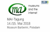MAI-Tagung 14./15. Mai 2018€¦ · Ein Podcast-Format zur Kunstvermittlung Präsentation von Anke von Heyl. MAI-Tagung 2018. Anke von Heyl Mimi im Museum – Ein Podcast-Format zur