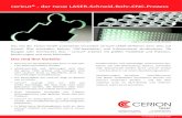 cericut® - der neue LASER-Schneid-Bohr-CNC-Prozess · PDF file LASER-Schneid-Bohr-CNC-Maschine, Maße sind variabel Hi-Res-LASER-Beschriftung auf gehärtetem Glas Die Cerion laser