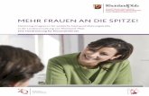 Mehr Frauen an die Spitze!€¦ · Mentoring-Programm für weibliche Nachwuchsführungskräfte in der Landesverwaltung von Rheinland-Pfalz Eine Handreichung für Personalreferate