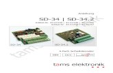 SD-34 | SD-34.2 | 4-fach Schaltdecoder - tams-online.de · Die Schaltdecoder SD-34 und SD-34.2 sind für den Einsatz in digitalen Modellbahnanlagen entsprechend den Bestimmungen dieser