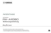 RX-A1080 Owner's Manual - Yamaha Corporation€¦ · De 5 Einführung Zubehör Prüfen Sie, ob das folgende Zubehör im Lieferumfang des Produkts enthalten ist. #AM-Antenne (ausgenommen