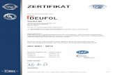 ISMS13 531600 ISMS13 DE hesseh - info.deufol-us.com P… · ISO 9001 : 2015 Zertifikat-Registrier-Nr. Gültig ab Gültig bis Zertifizierungsdatum 004527 QM15 2018-07-19 2021-07-18
