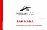 SAP HANA - Alligatealligate.de/wp-content/uploads/2015/11/SAP-HANA-VORTRAG-II.pdf · SAP HANA ist eine neue Plattform die die In-Memory Technologie verwendet Ermöglicht die Geschäfts
