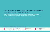 Social Entrepreneurship regional stärken · PDF file Social Entrepreneurship Ökosysteme kämpfen dabei häufig damit, dass sich ihre Akteure in ihrer eigenen Blase bewegen, in der