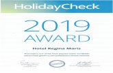 RM Urkunden-Auszeichnungen · HolidayCheck AG . Recommended on HolidayCheck 2019 Hotel Regina Maris 5.8/6 aaaaaa April 2019 Christoph Ludmann ceo Holidaycheck AG Geo Ziegler Director
