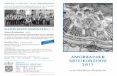 FL Abteikonzerte 2011 12S NEU - Amorbach · u. a. Werke von Bach, Händel, Pachelbel, Vivaldi aber auch Deutsche Volkslieder. Das Blasorchester Winzenhofen pflegt eine über 100-jährige