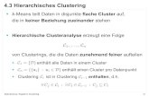 4.3 Hierarchisches Clustering€¦ · Data Science / Kapitel 4: Clustering. 33 Dendrogramm § Dendrogrammveranschaulicht Folge von Clusterings 19 24 1 23 11 14 18 5 8 20 21 17 6 15