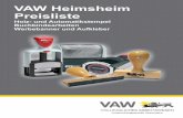 Fertigung von Holz- und Automatikstempeln VAW Heimsheim ... · Stempel Holzstempel - Der Aufschlag für Rahmen beträgt 10% - Der Aufschlag für Logos beträgt 8 EUR - Schriftgrößen