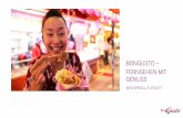 BONGUSTO FERNSEHEN MIT GENUSS · BONGUSTO KEYFACTS 2017 BonGusto ist der einzige 24/7 Food- & Genuss-Fernsehsender in Deutschland, Österreich und der Schweiz BonGusto besticht durch