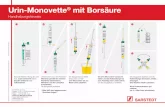 Urin-Monovette mit Borsäure · Urine collection from catheter.* Disinfect the septum in accordance with internal guidelines. Insert the Luer tip into the septum. Attach aspiration