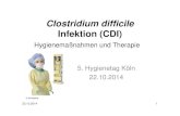 Clostridium difficile Infektion (CDI) mit nos. CDI und 314 C.diff. positiven Proben von asympt. Patienten
