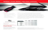 SanDisk® Cruzer Blade™ USB Flash-Laufwerk · PDF file Dateien mit der SanDisk® SecureAccess™-Software 1 • 5 Jahre beschränkte Garantie** FOTO (10 MP) KAPAZITÄT VIDEO (1080p