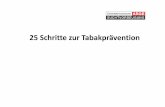 25 Schritte zur Tabakprävention - Suchtvorbeugung€¦ · 25 Schritte zur Tabakprävention. Vision: Nichtrauchen als Normalität Österreichweite Strukturen und Voraussetzungen schaffen.