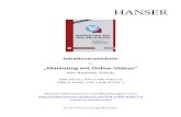 Inhaltsverzeichnis „Marketing mit Online-Videos“ · Inhaltsverzeichnis zu „Marketing mit Online-Videos“ von Andreas Schulz ISBN (Buch): 978-3-446-43617-6 ISBN (E-Book): 978-3-446-43795-1