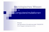 pp13 Soziologisches Wissen in Computersimulationen 1 · „Emergentismus“ Emil Durkheim (1858-1917) Zitate aus: „Die Regeln der soziologischen Methode" „Indem sie zusammentreten,