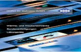 HORO Dr. Hofmann GmbH · Verfügbar sind Wärmeschränke für das Prüflabor als Tischgeräte und Wärmekammern für die industrielle Fertigung. Diese sind optional auch mit einem