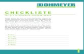 CheCkliste - Möbel Dohmeyer€¦ · CheCkliste für die intelligente küchenplanung Warum sollten Sie sich vor Ihrem Küchenkauf intensiv mit Fragen beschäftigen und nicht einfach