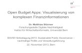 Open Budget Apps: Visualisierung von komplexen ... Stürmer.pdf22. November 2013 Open Budget Apps: Visualisierung von komplexen Finanzinformationen 1 Open Budget Apps: Visualisierung