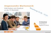 Angewandte Mathematik - Home | FH Bielefeld€¦ · • 1 Creditentspricht ca. 30 Std. Aufwand • Die Veranstaltung hat also einen Arbeitsaufwand von ca. 150 Stunden *Eine Semesterwochenstunde