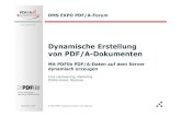 Dynamische Erstellung von PDF/A-Dokumenten · zudem die Semantik der Dokumente, indem sie die Dokumentstruktur durch geeignete Tags beschreibt. Alle Texte müssen auf Unicode abbildbar