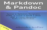 Markdown und Pandoc (2. Auflage) - kofler.info · Die eigentliche Zielgruppe dieses E-Books sind fortgeschrittene Benutzer, die längere Texte (Diplomarbeiten, Bücher etc.) schreiben