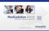 Mediadaten 2015 - idowa ... 2015/07/07 آ  Konzeption - Strategie - Marketing Ein gutes KONZEPT beantwortet