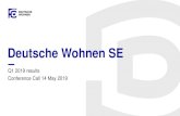 Deutsche Wohnen SE - assets.webcasts.eqs.com · 5/14/2019  · 01 Highlights 02 Market and Portfolio 03 Financials and Outlook 04 Appendix Highlights Q1 2019 deutsche-wohnen.com 3