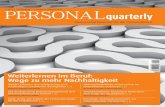 02 2012 | 64. Jahrgang | PERSONAL quarterly Aspekt bei der Nachhaltigkeit an: Den Transfererfolg. Hat