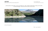 Literaturstudie zum Einfluss der Klimaänderung auf die ... zum Einfluss der... · PDF file 2021-2050, Referenz 1998-2009. deterministisches hydrologisches Modell Bernydro. Resultierende