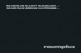 RAUMPLUS MACHT GLÜCKLICH … RAUMPLUS …...Dekor, hellgrau Image page 37_ System_ wooden door with embedded door handles Surface_ Alpi wenge horizontal, varnished Interior system_