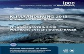 ZUSAMMENFASSUNG FأœR POLITISCHE ENTSCHEIDUNGSTRأ„GER - Climate Change 2014-07-10آ  klimaأ„nderung 2013