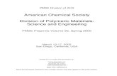 American Chemical Society Division of Polymeric Materials ...toc. · PDF file PMSE Division of ACS American Chemical Society Division of Polymeric Materials: Science and Engineering