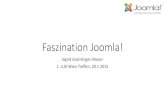 Faszination Joomla!Joomladay 2012 in Berlin •Einstiegsvortrag von Brian Teeman über Joomla 3, keine Lobesrede, aber trotzdem konstruktiv •JCE –Profile, Anordnung der Buttons/Bereiche