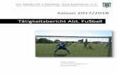 Saison 2017/2018 Tätigkeitsbericht Abt. FußballSaison 2017-2018, Abteilung Fußball ... 2012/13 2013/14 2014/15 2015/16 2016/17 2017/18 2018/19 MANNSCHAFTSMELDUNGEN BEIM BFV Mannschaften