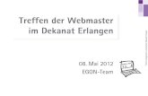 Treffen der Webmaster im Dekanat Erlangen · Das Netz sinnvoll nutzen: Globalziel dieser Internetstrategie der ELKB ist die systematische Akzeptanz und sinnvolle Nutzung des Internets