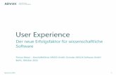 User Experience - ADVUX Softwareadvux.com › wp-content › uploads › 2017 › 01 › ADVUX_Spectaris_PDF...Quelle: ISO 9241-210: Ergonomics of human system interaction — Part