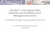 Stexibel“ in die digitale Welt€¦ · Stabilität und Flexibilität durch Managementsysteme Dr. Günther Schreiber, Trainer Quality Austria / CIS 14. Information-Security-Symposium