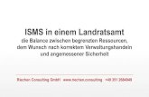 ISMS in einem Landratsamt - verinice.XP...wir es (PDCA). Erfahrungen aus Projekten in der öffentlichen Verwaltung Riechen Consulting GmbH | | +49 351 2684949 Fragen? ulf@riechen.consulting