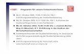 Programm für unsere Erstsemester/innen - uni-mainz.de · 2020-01-03 · Programm für unsere Erstsemester/innen Mi 21. Oktober 2009, 15:00–17:00 Uhr, RW 1: Einführungsveranstaltung
