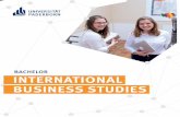 BACHELOR INTERNATIONAL BUSINESS STUDIES · BACHELOR INTERNATIONAL BUSINESS STUDIES. Unternehmen und Organisationen be-schäftigen heute junge Menschen, die nicht nur über eine betriebs-