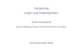 Vorlesung Logik und Datenbanken - hu-berlin.de · Relationale Algebra Relationale Algebra 3.1 Deﬁnition und Beispiele 3.2 Anfrageauswertung und Heuristische Optimierung NICOLE SCHWEIKARDT