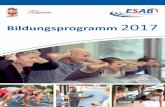 Bildungsprogramm 2017 - Europäische Sportakademie · Mit dem vorliegenden Bildungsprogramm 2017 bieten wir Ihnen und Euch wieder attraktive und interessante Qualifizierungsangebote