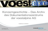 Konzerngeschichte Das Archiv des …archiversum.com/.../05/2014.05.21.Schober_voestalpineAG.pdf2014/05/21  · voestalpine AG Archivalien – LD (Linz-Donawitz)-Verfahren Als der Konzern