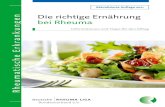 Die richtige Ernährung bei Rheuma Rheumatische Erkrankungen · 2020-06-19 · bei rheumatischen Erkrankungen empfohlen werden, auch für die Vermeidung anderer Gesundheitsgefahren