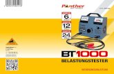 Panther BT 1000 Belastungstester · 2019-08-14 · Batterietester; Belastungstester; Batterie testen; Starterbatterie prüfen; Batterietest; Autobatterietest; Panther Batterie-Zubehör